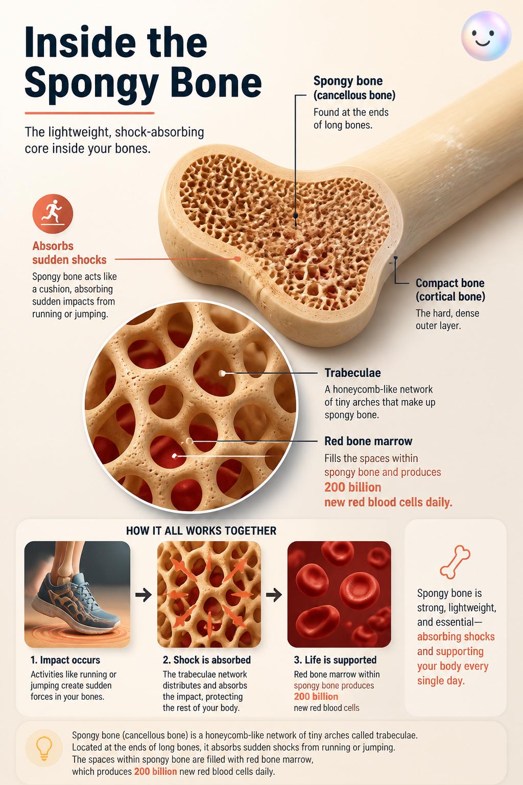 Inside the spongy bone