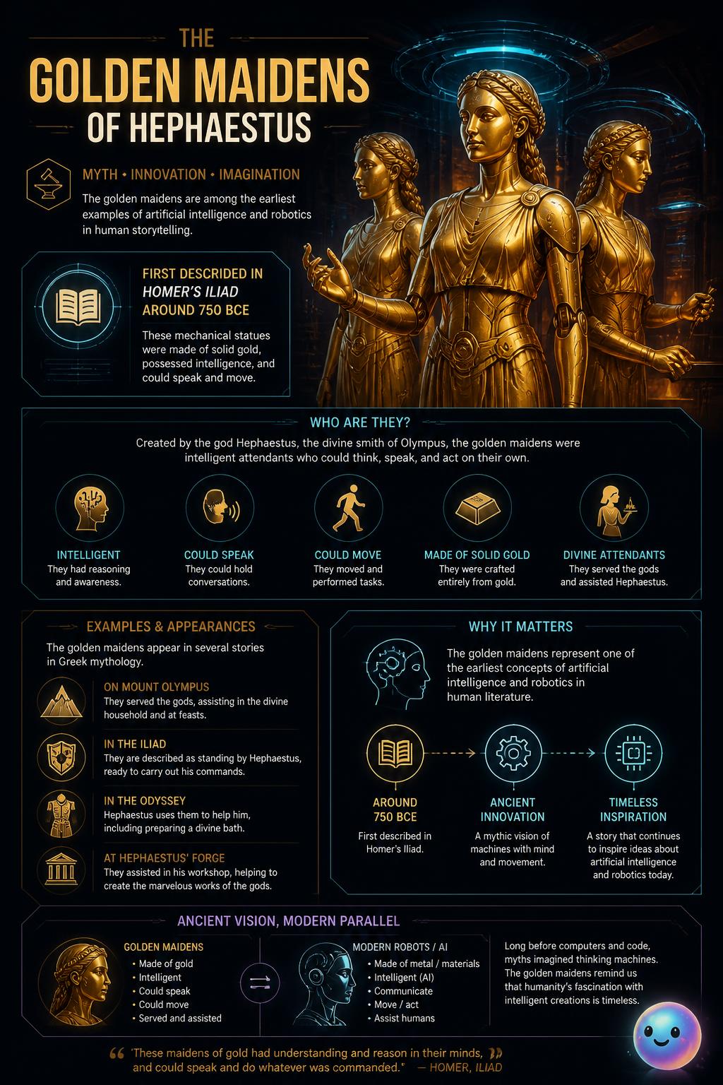 The golden maidens of Hephaestus
