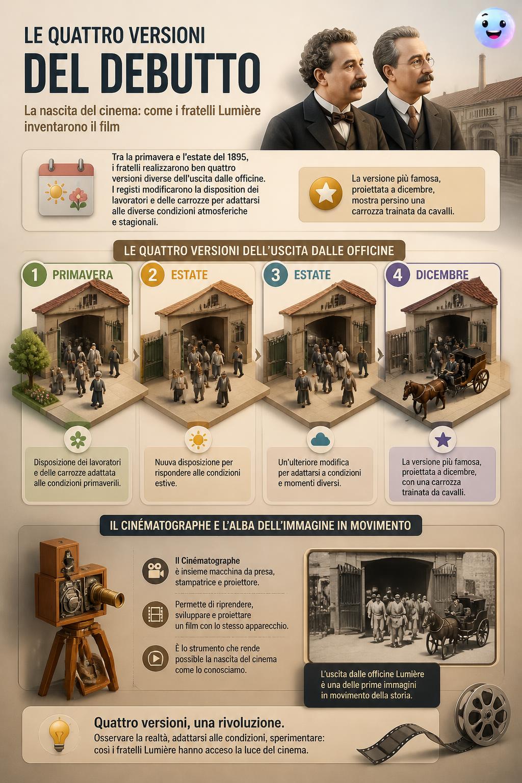 Le quattro versioni del debutto