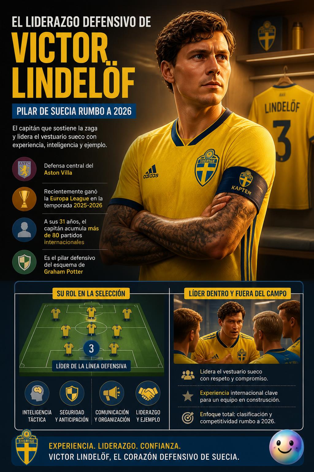 El liderazgo defensivo de Victor Lindelöf