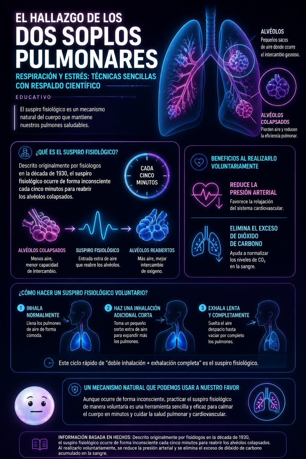 El hallazgo de los dos soplos pulmonares