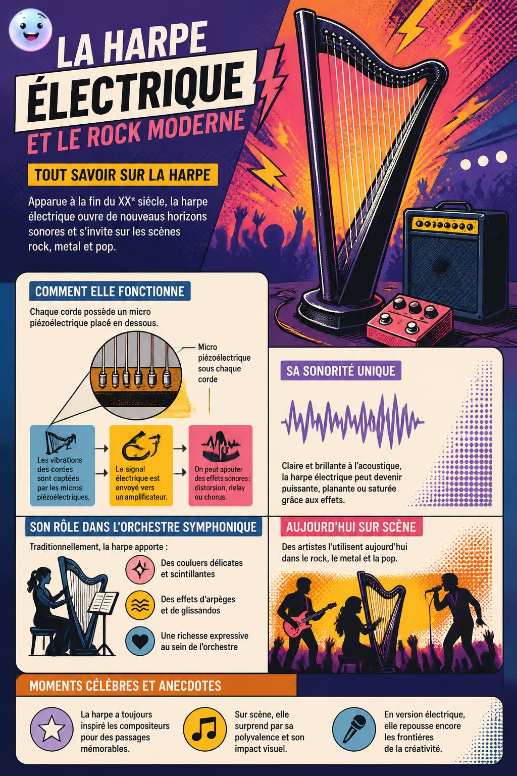 La harpe électrique et le rock moderne
