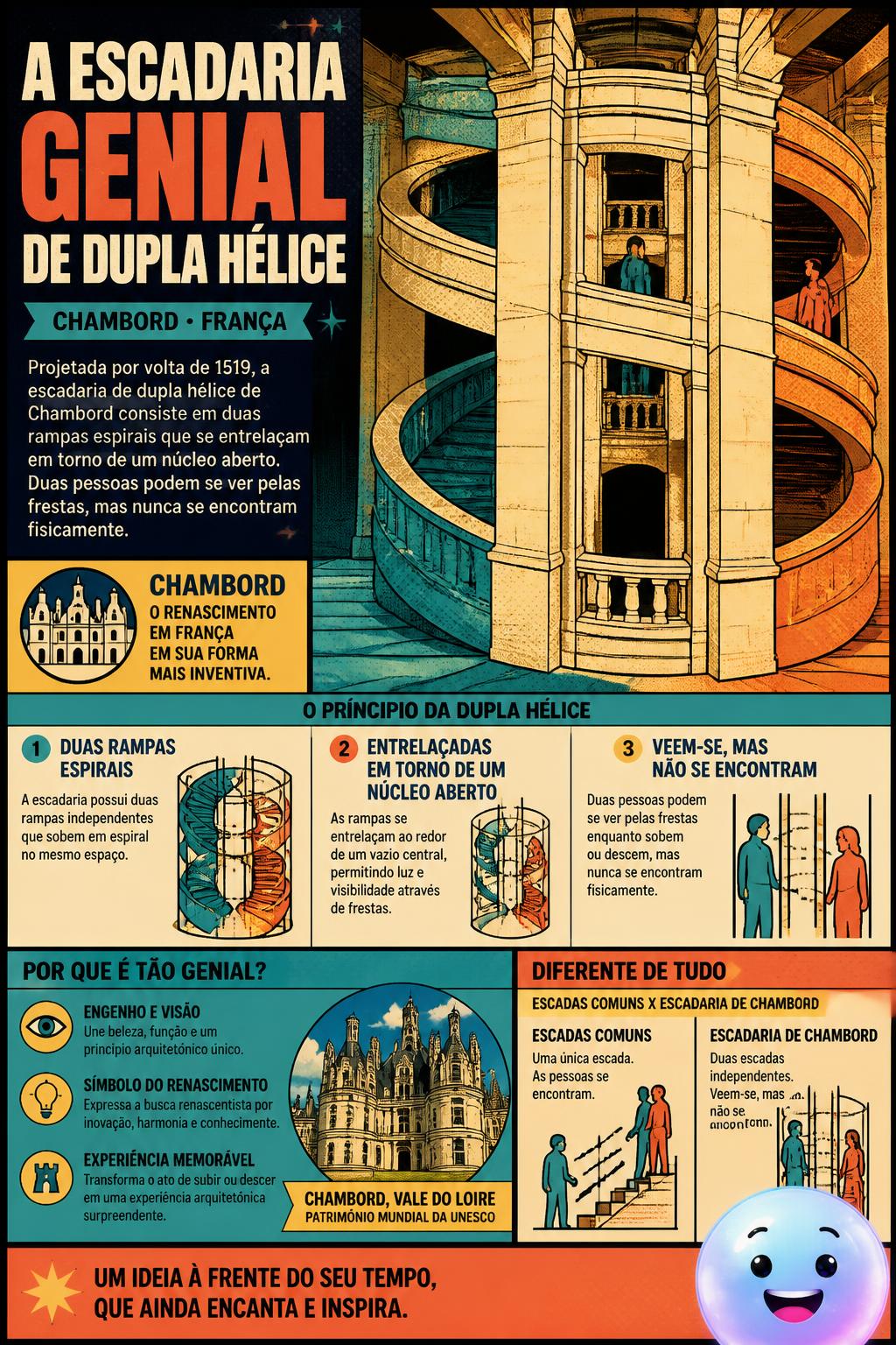 A escadaria genial de dupla hélice