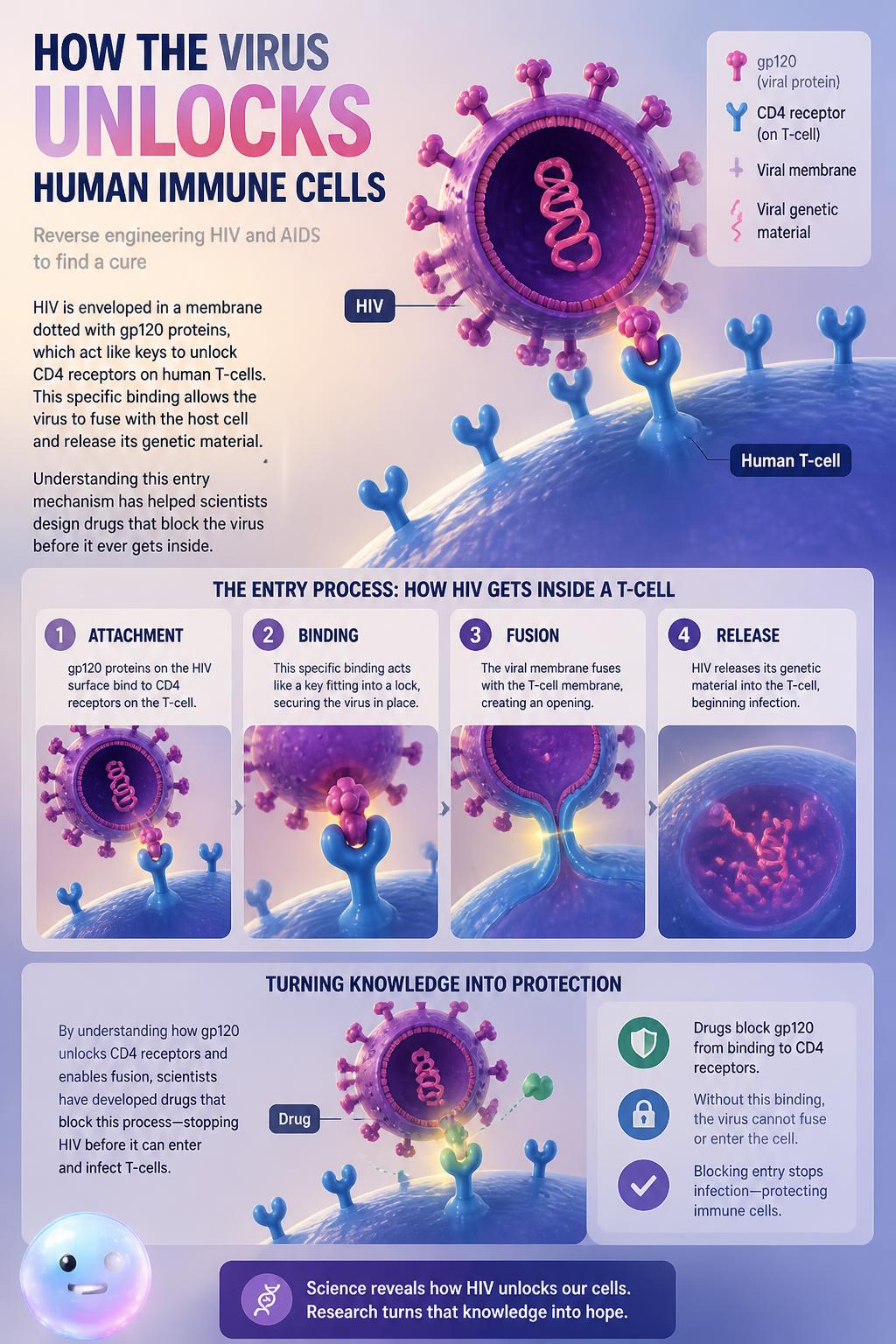 How the virus unlocks human immune cells
