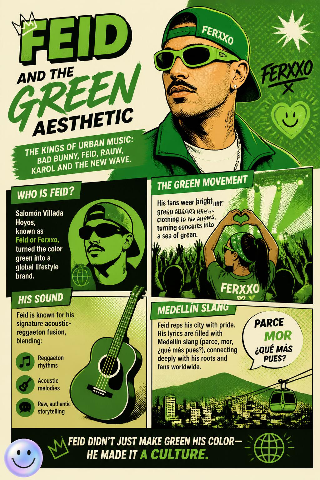 Feid and the green aesthetic