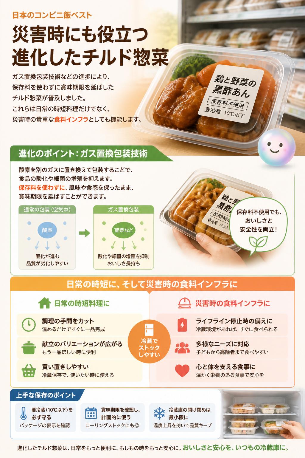 災害時にも役立つ進化したチルド惣菜