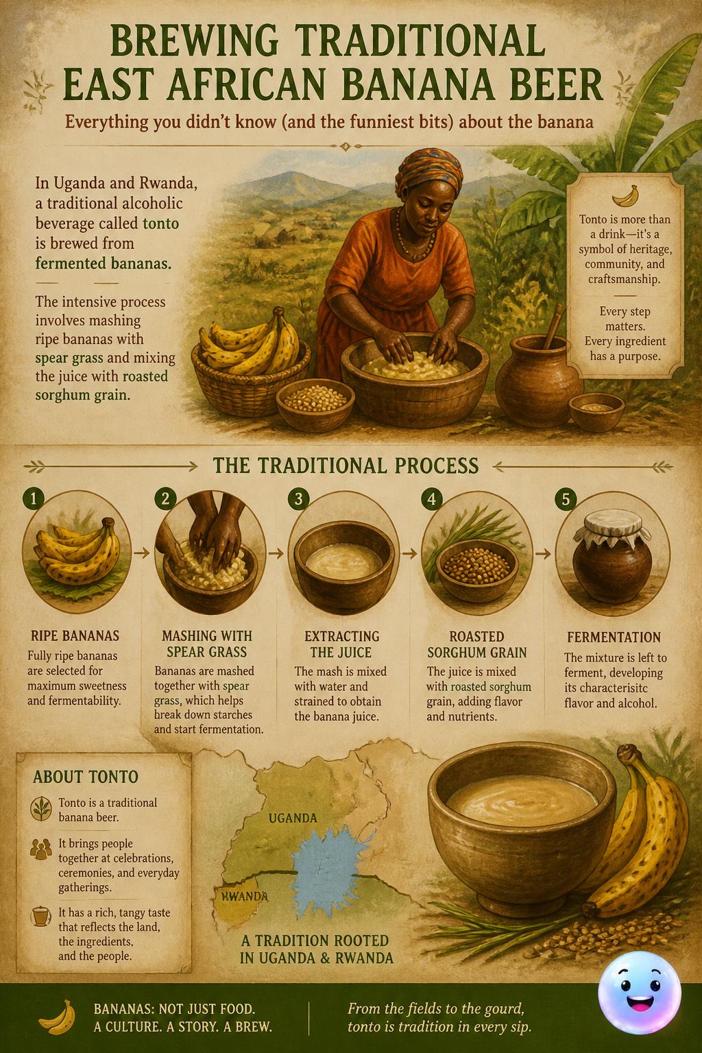 Brewing traditional East African banana beer