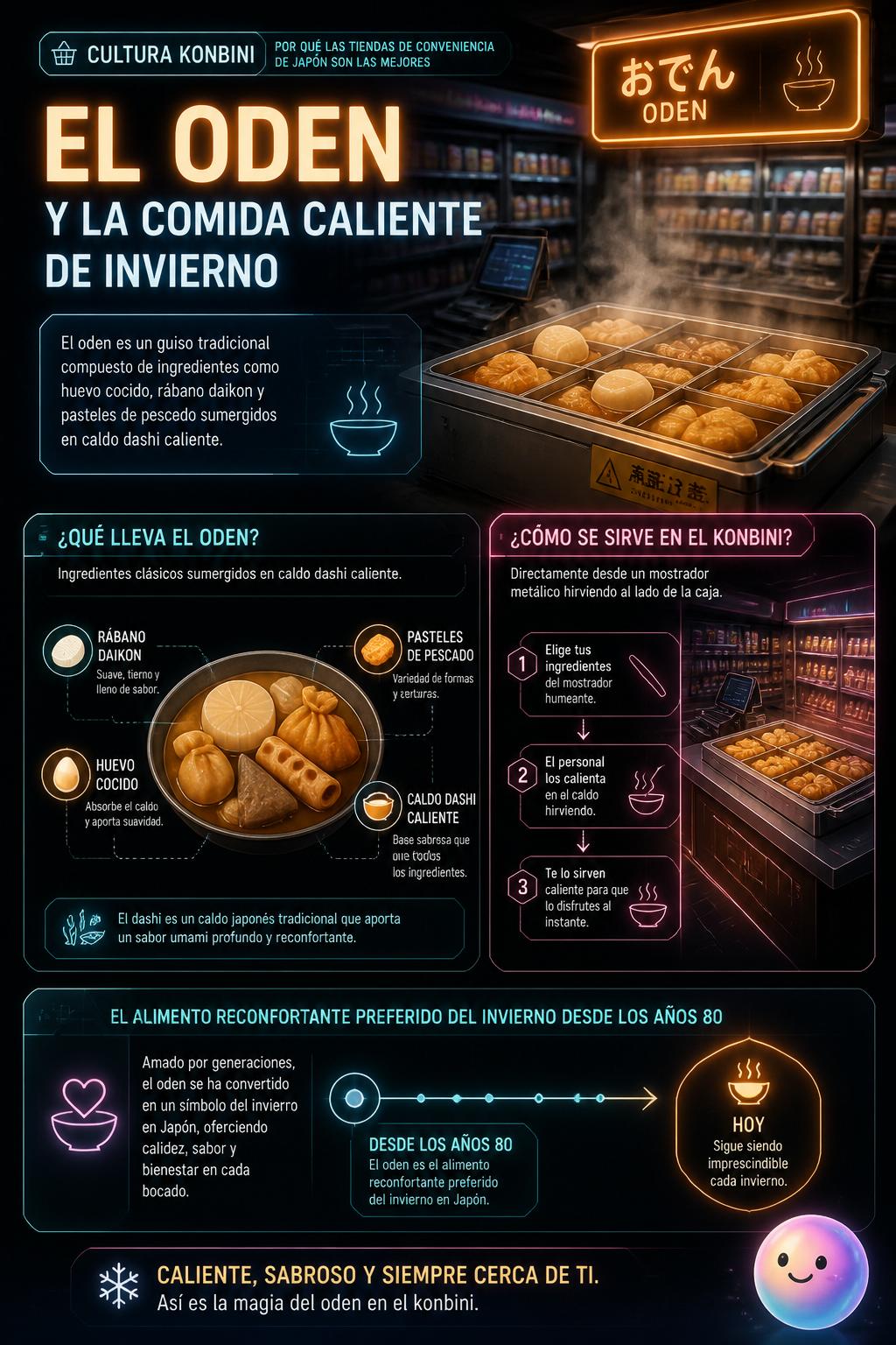 El oden y la comida caliente de invierno
