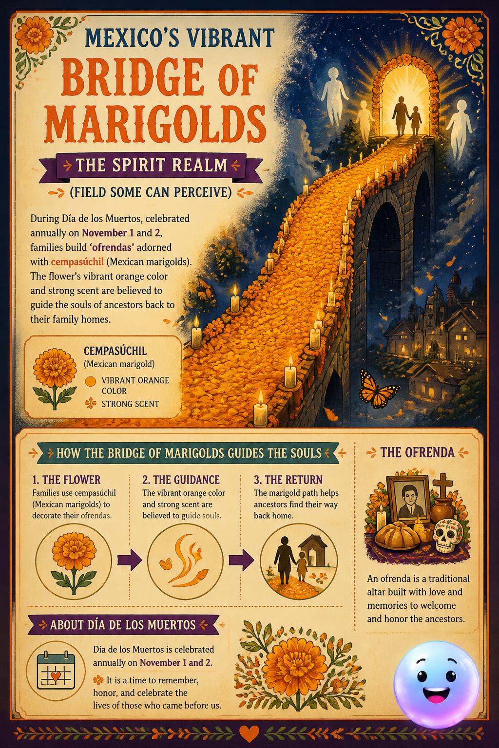 Mexico's vibrant bridge of marigolds