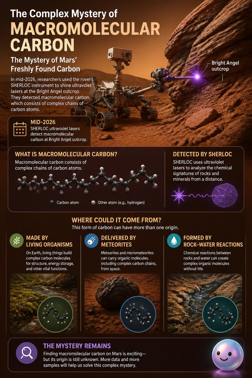 The complex mystery of macromolecular carbon