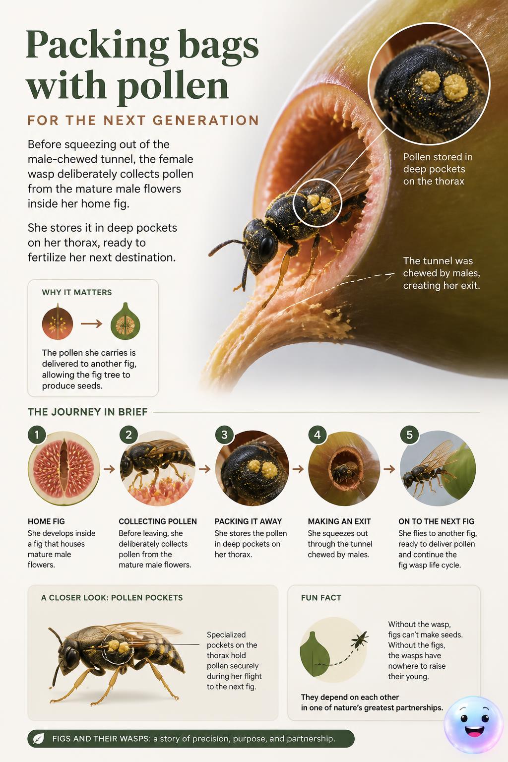 Packing bags with pollen for the next generation