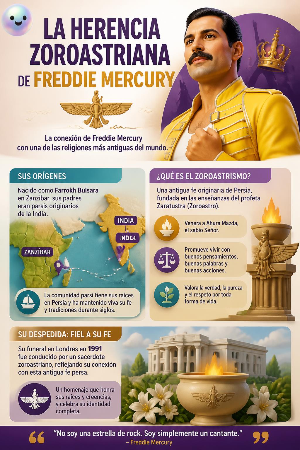 La herencia zoroastriana de Freddie Mercury