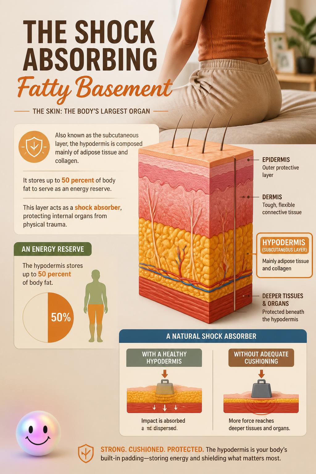 The shock absorbing fatty basement