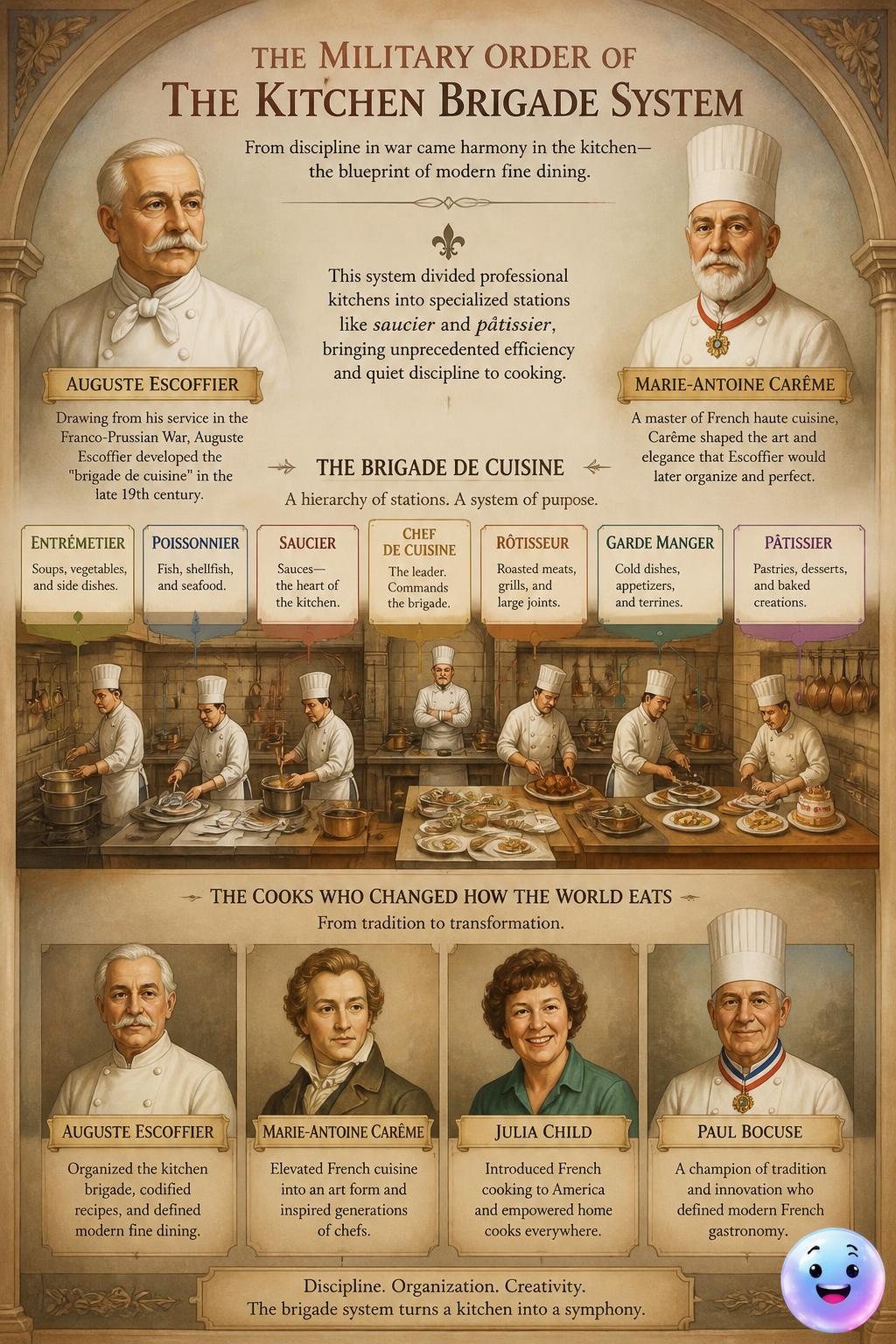 The military order of the kitchen brigade system