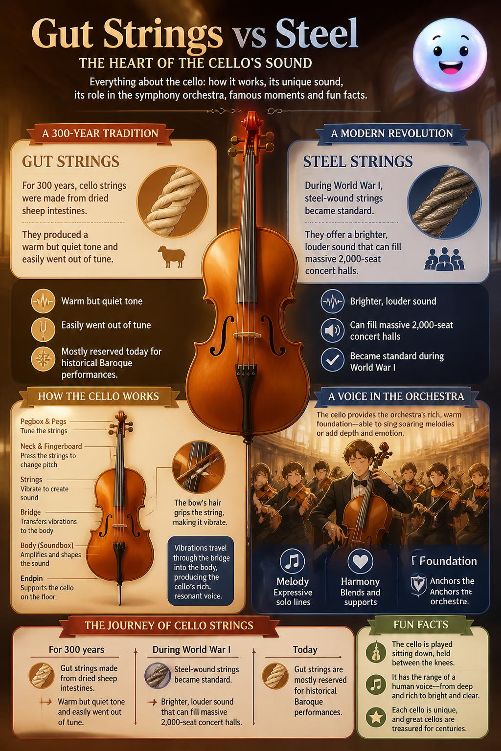 Gut strings versus steel