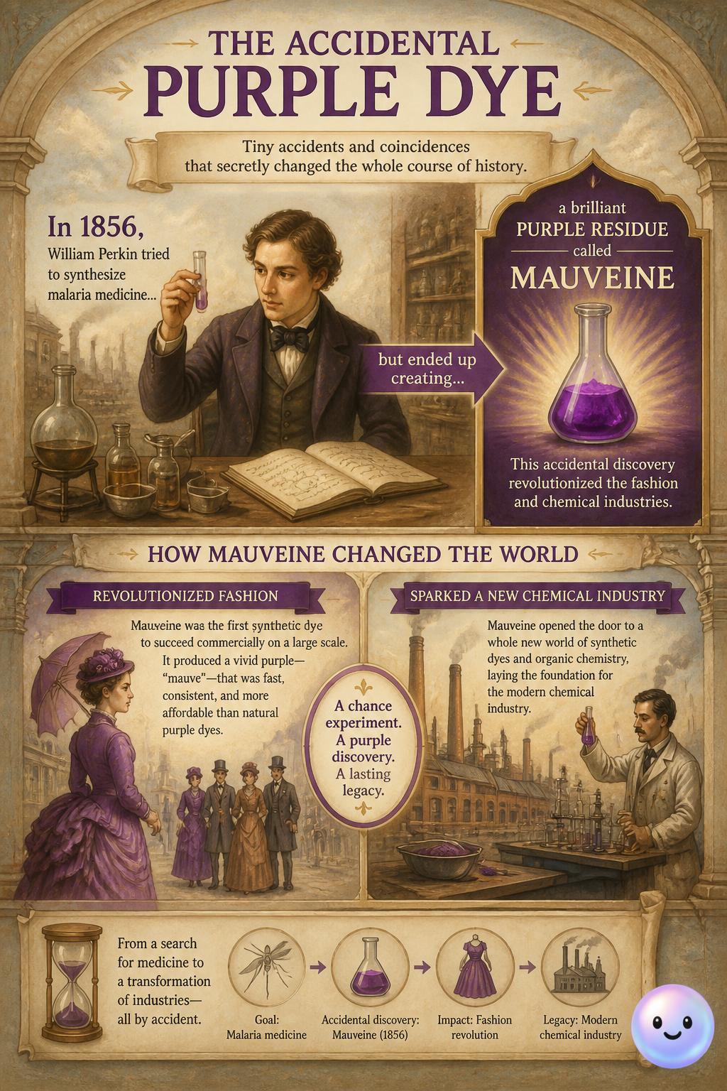 The accidental purple dye