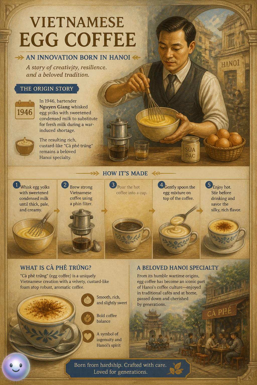 Vietnamese egg coffee innovation
