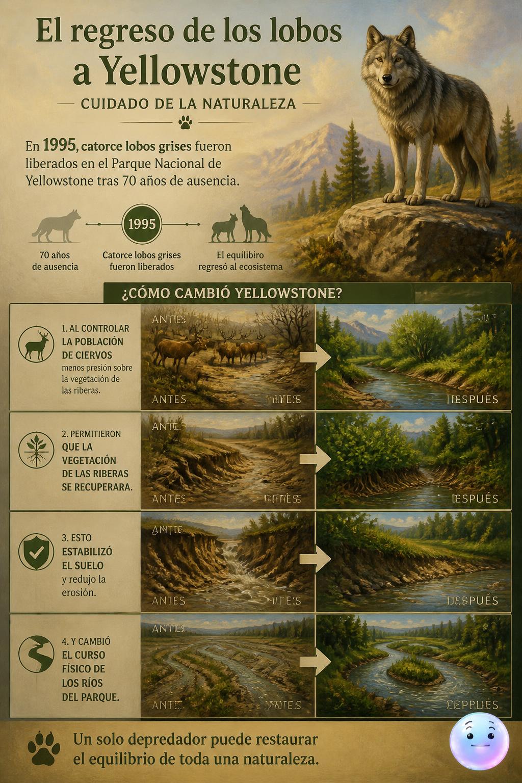 El regreso de los lobos a Yellowstone