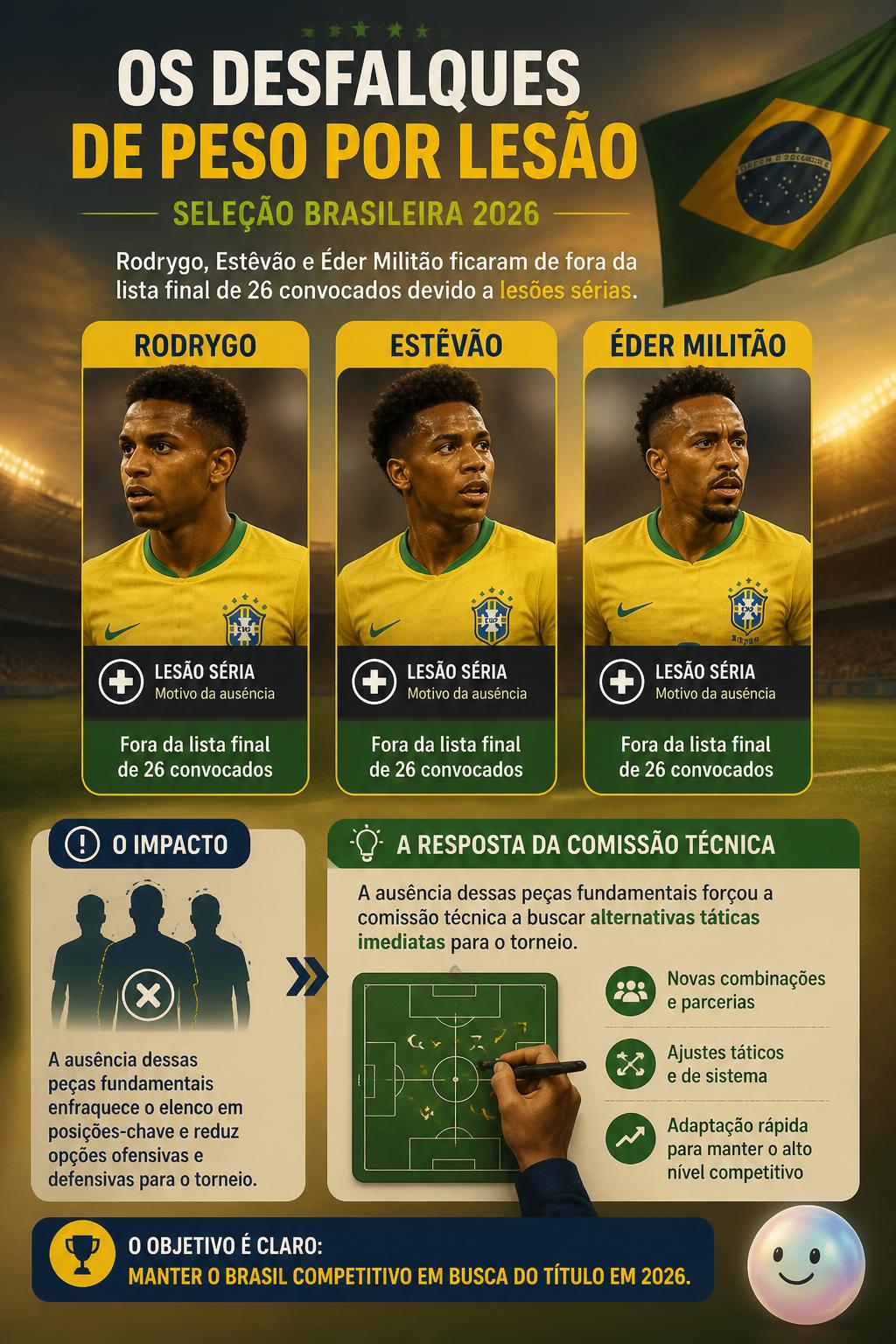 Os desfalques de peso por lesão