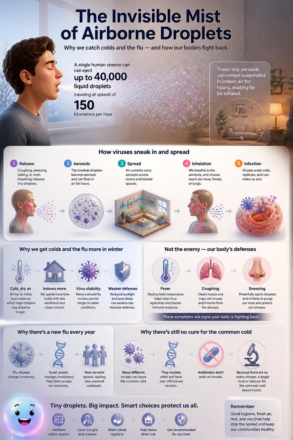 The invisible mist of airborne droplets