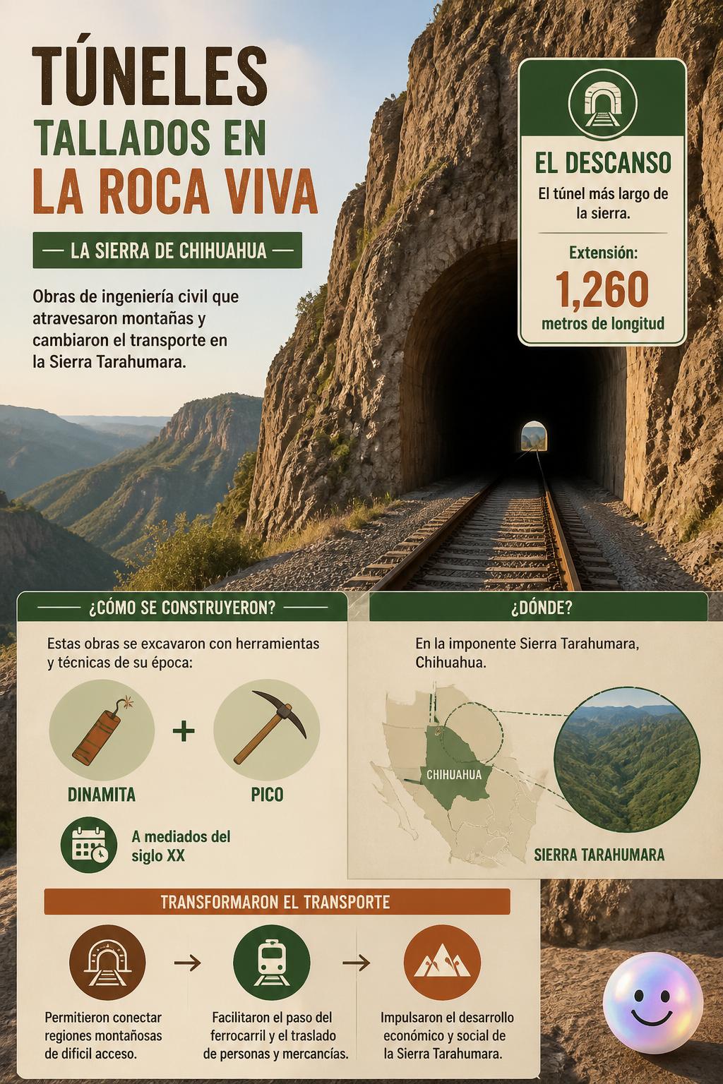 Túneles tallados en la roca viva