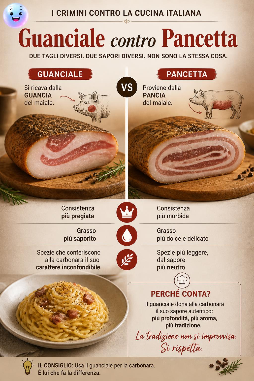 Guanciale contro pancetta