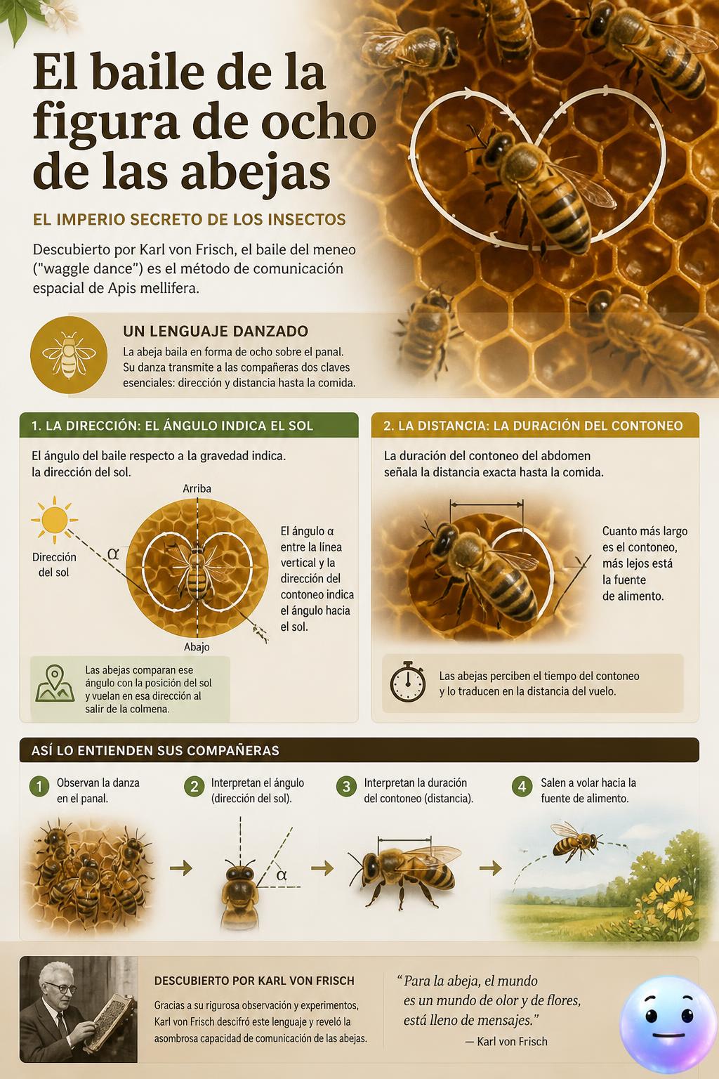 El baile de la figura de ocho de las abejas