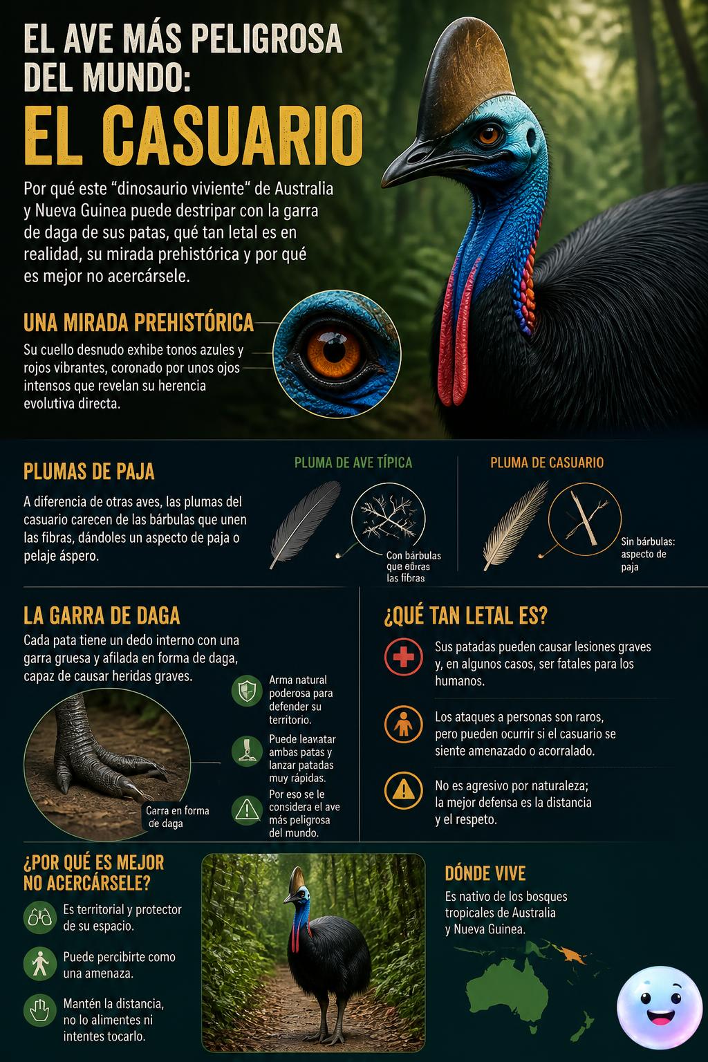 Mirada prehistórica y plumas de paja