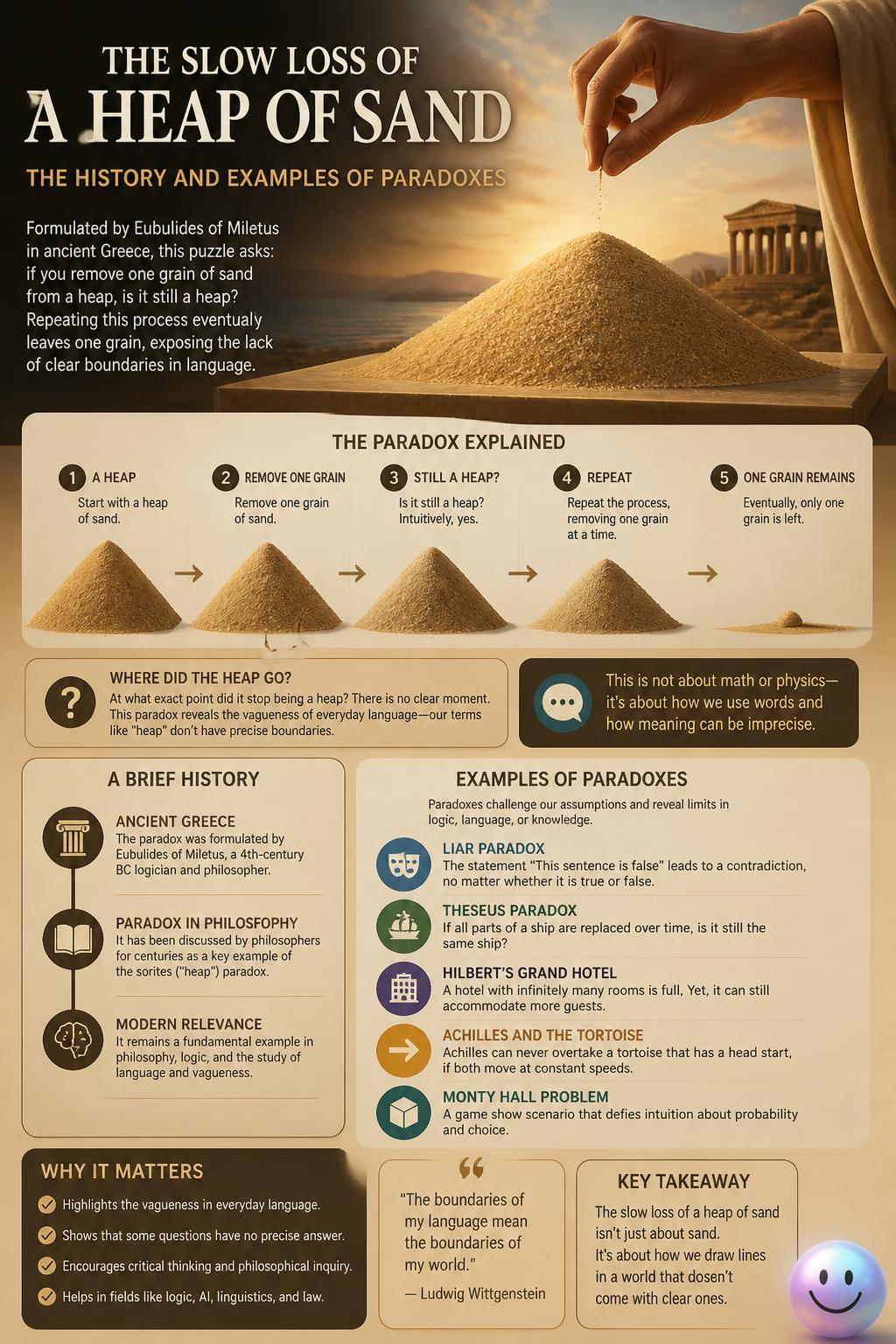 The slow loss of a heap of sand