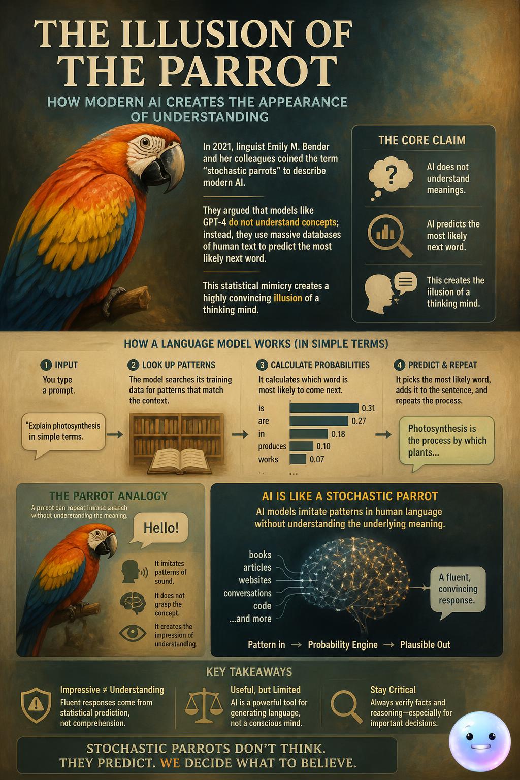 The illusion of the parrot