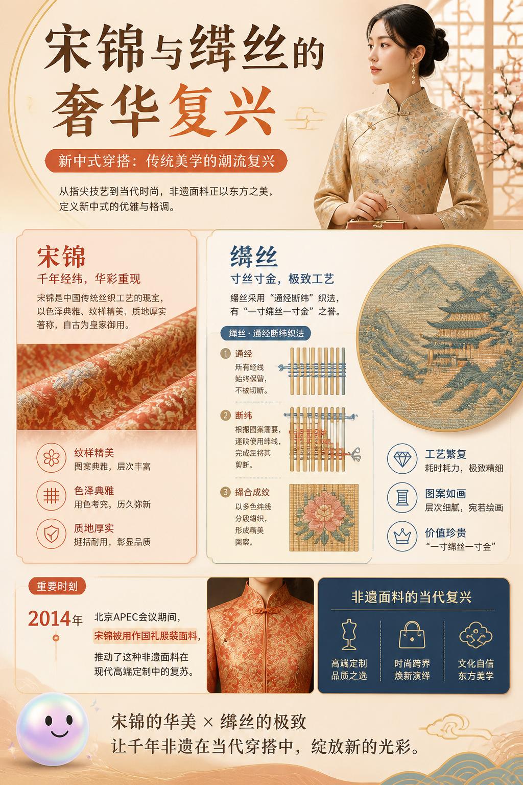 宋锦与缂丝的奢华复兴