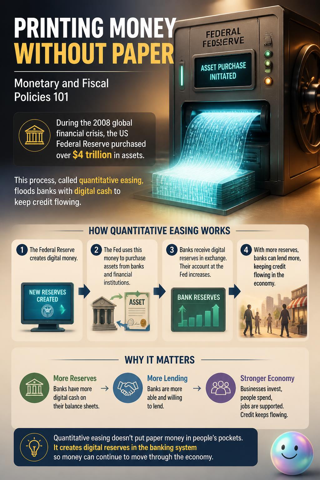 Printing money without paper