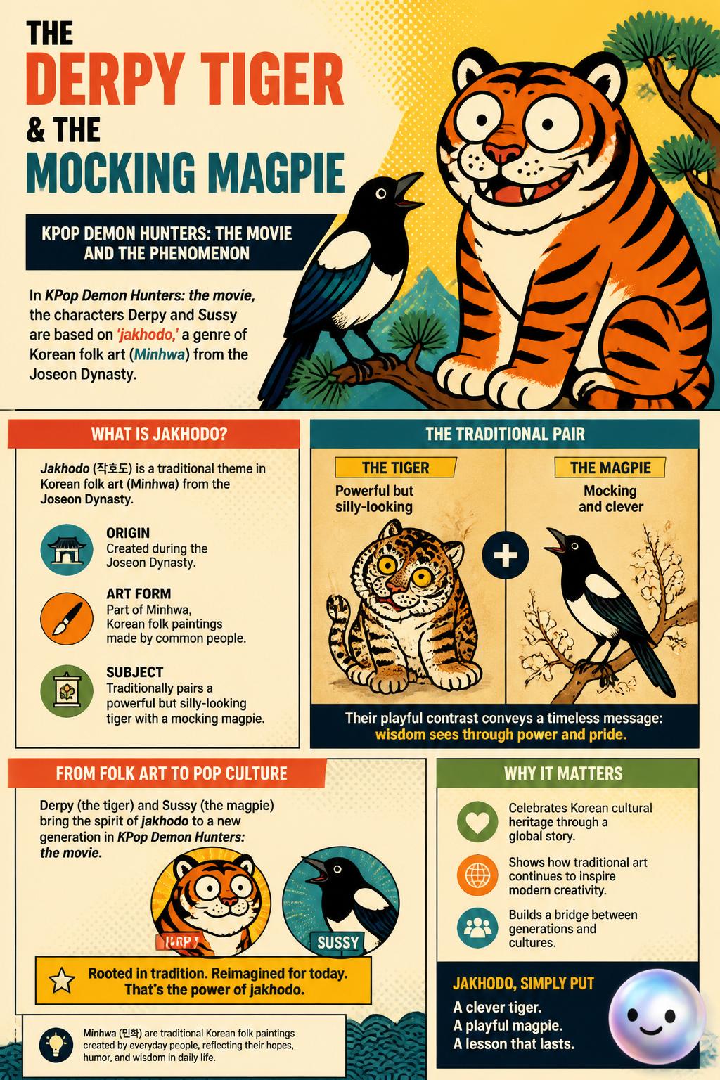 The derpy tiger and the mocking magpie
