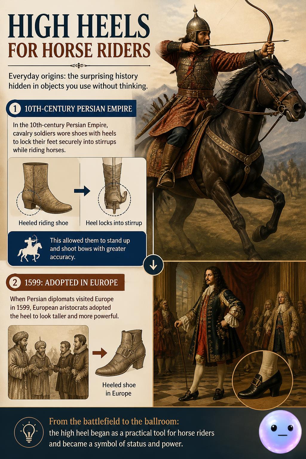 High heels for horse riders