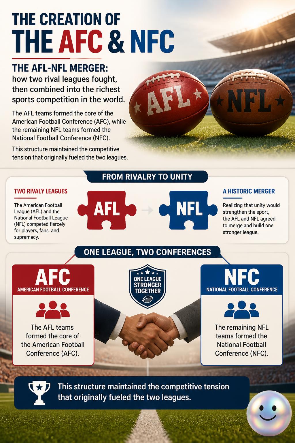 The creation of the AFC and NFC