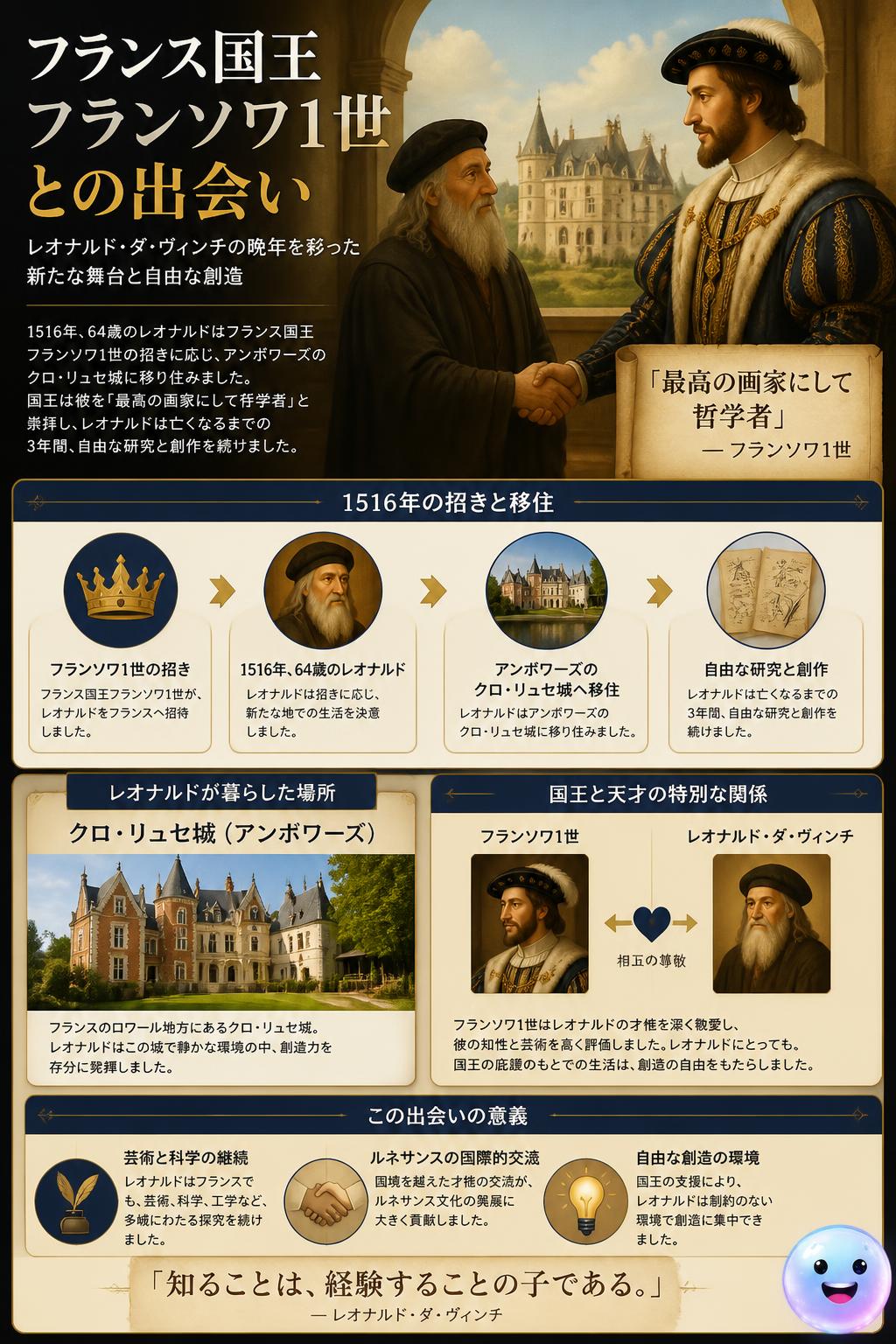 フランス国王フランソワ1世との出会い