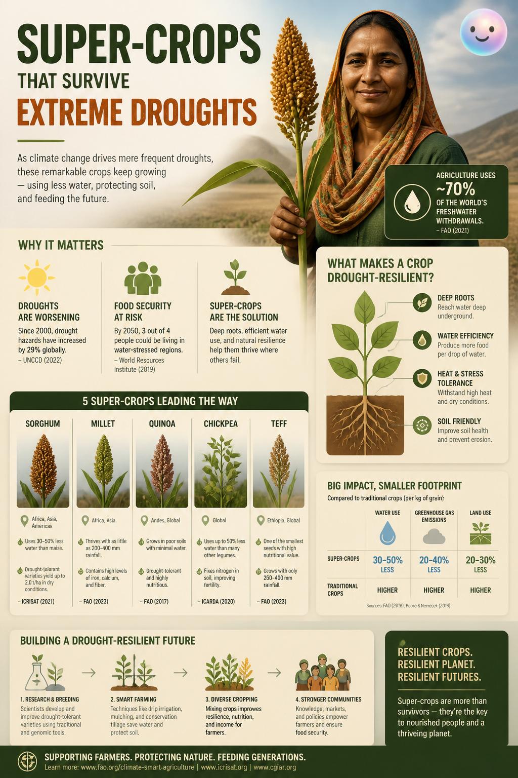 Super-crops that survive extreme droughts