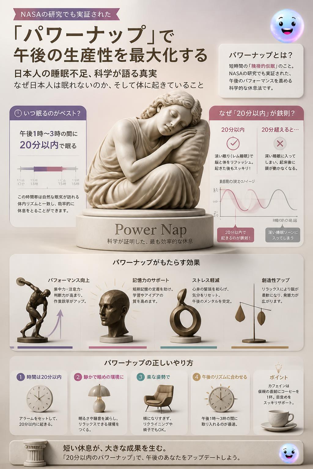 「パワーナップ」で午後の生産性を最大化する
