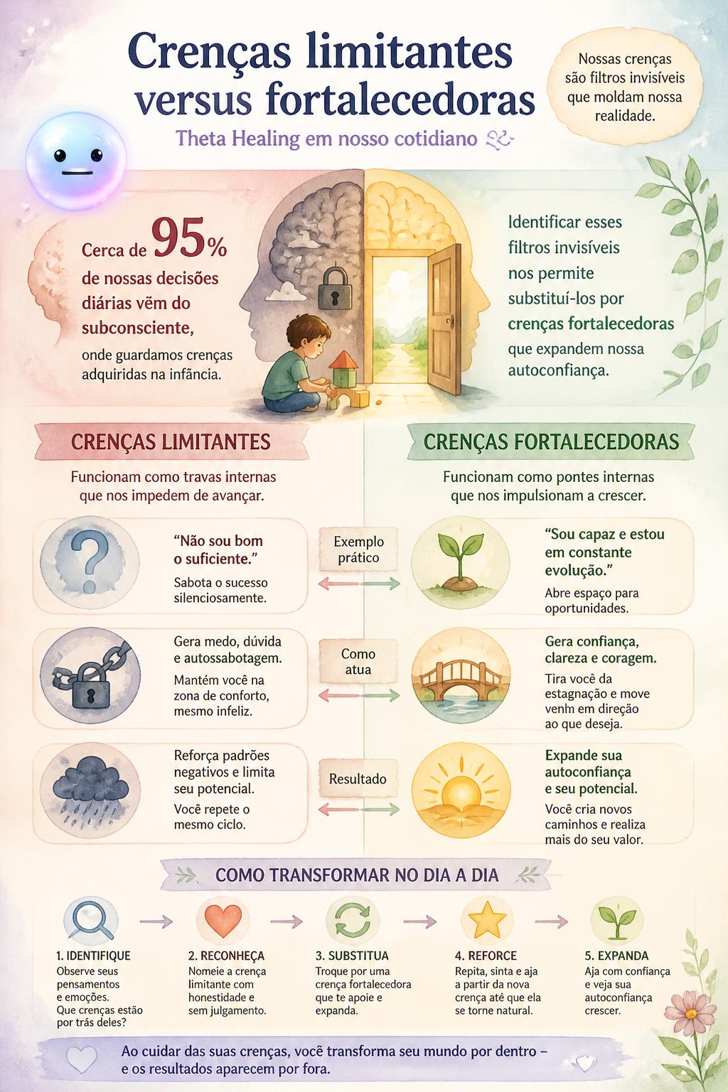 Crenças limitantes versus fortalecedoras