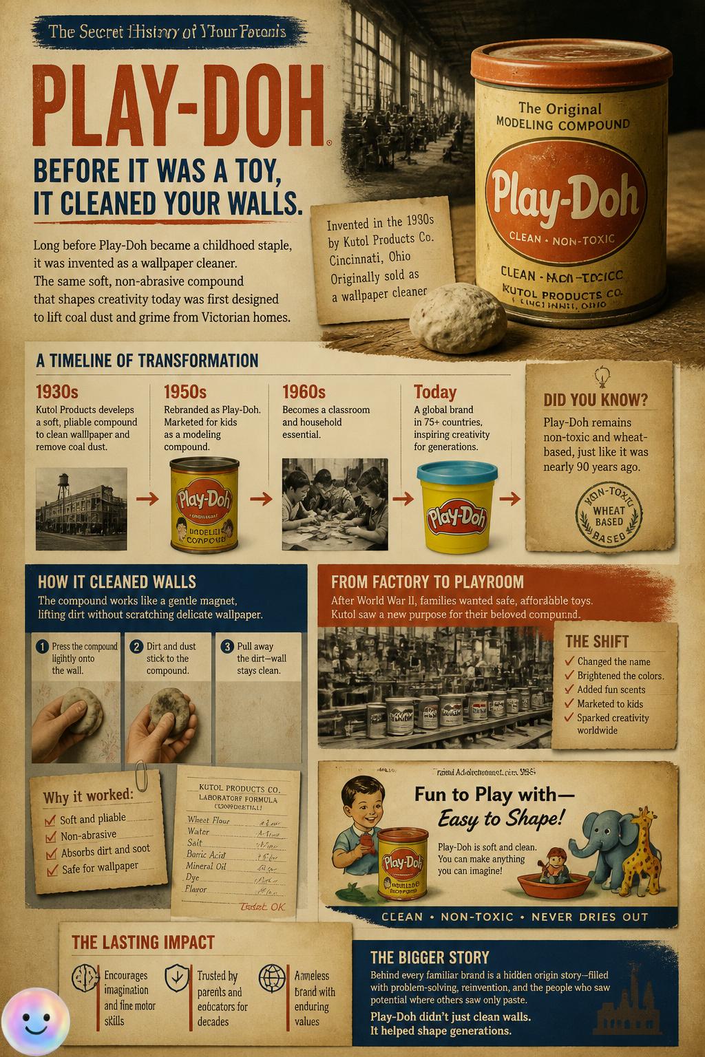 Play-Doh's wallpaper cleaning past