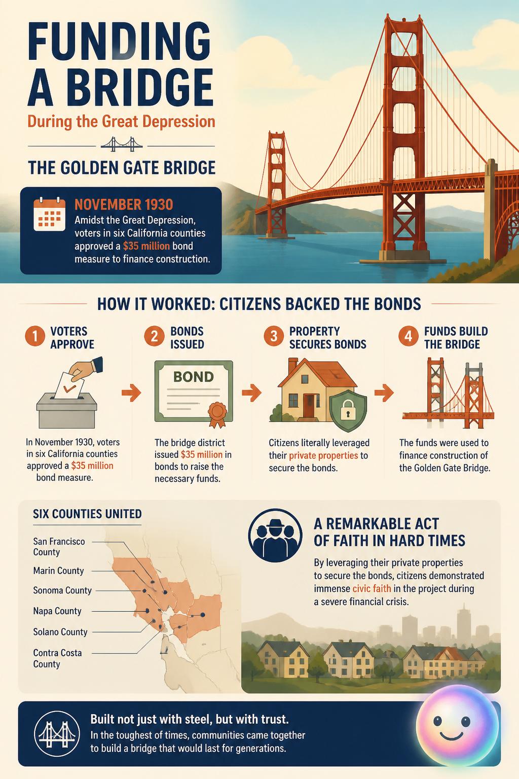 Funding a bridge during the Great Depression