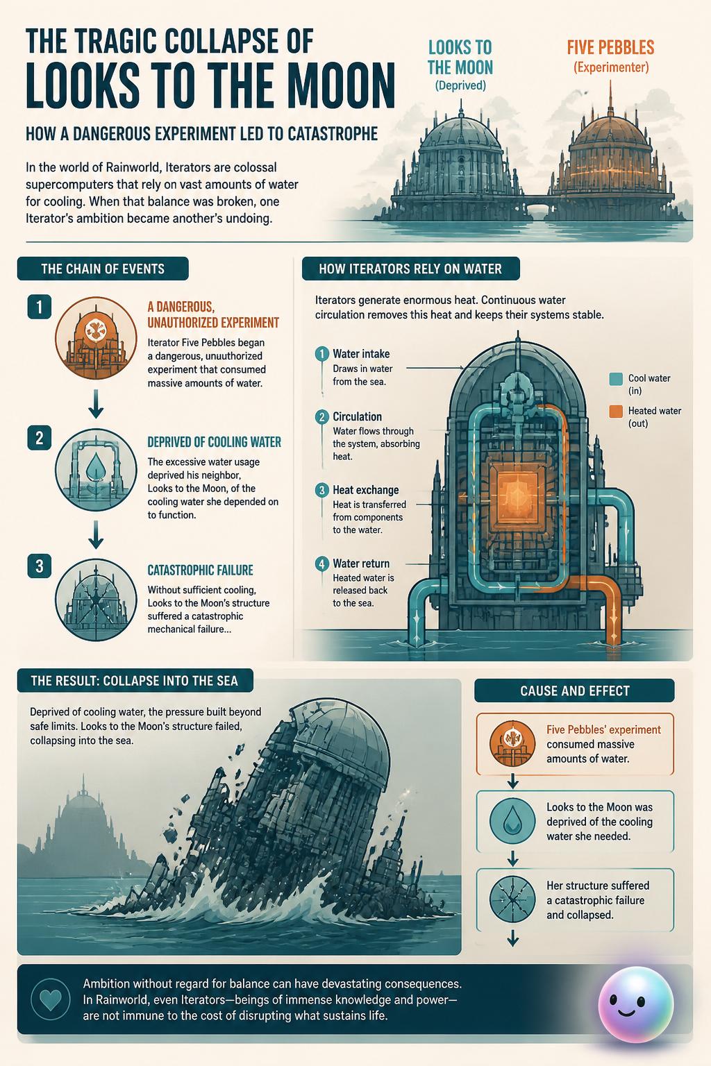 The tragic collapse of Looks to the Moon
