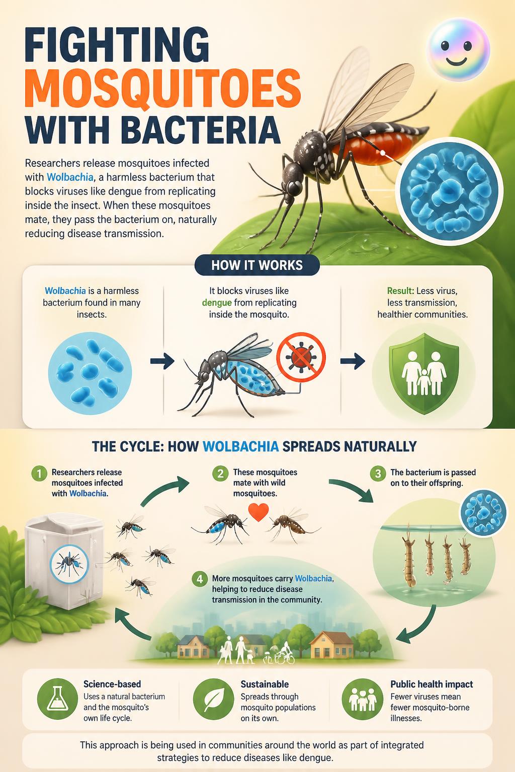 Fighting mosquitoes with bacteria