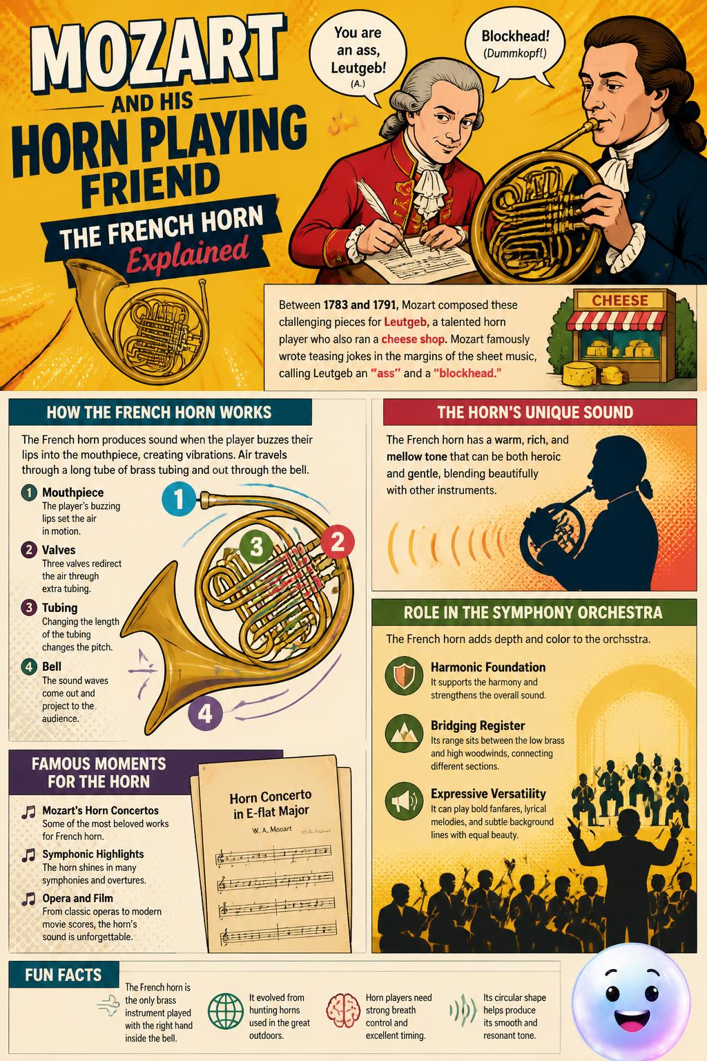 Mozart and his horn playing friend
