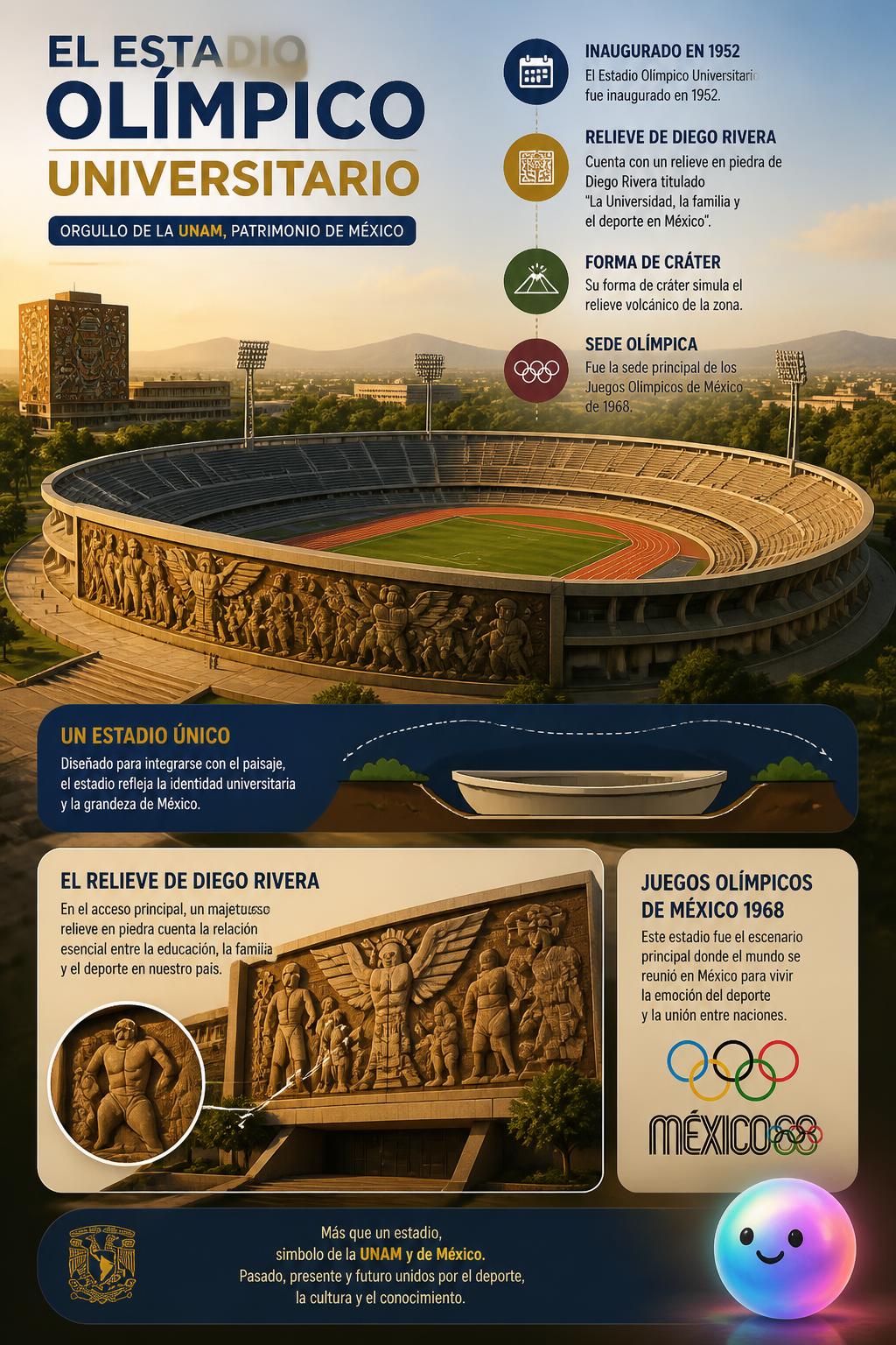 El Estadio Olímpico Universitario