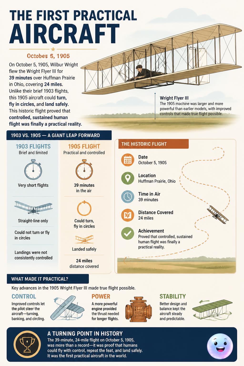 The first practical aircraft