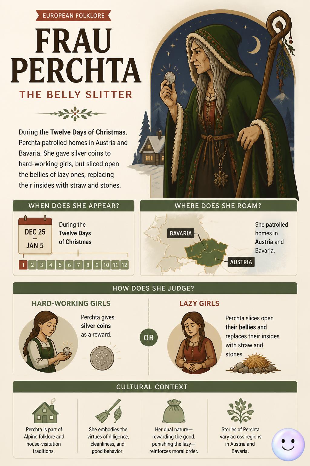 Frau Perchta the belly slitter