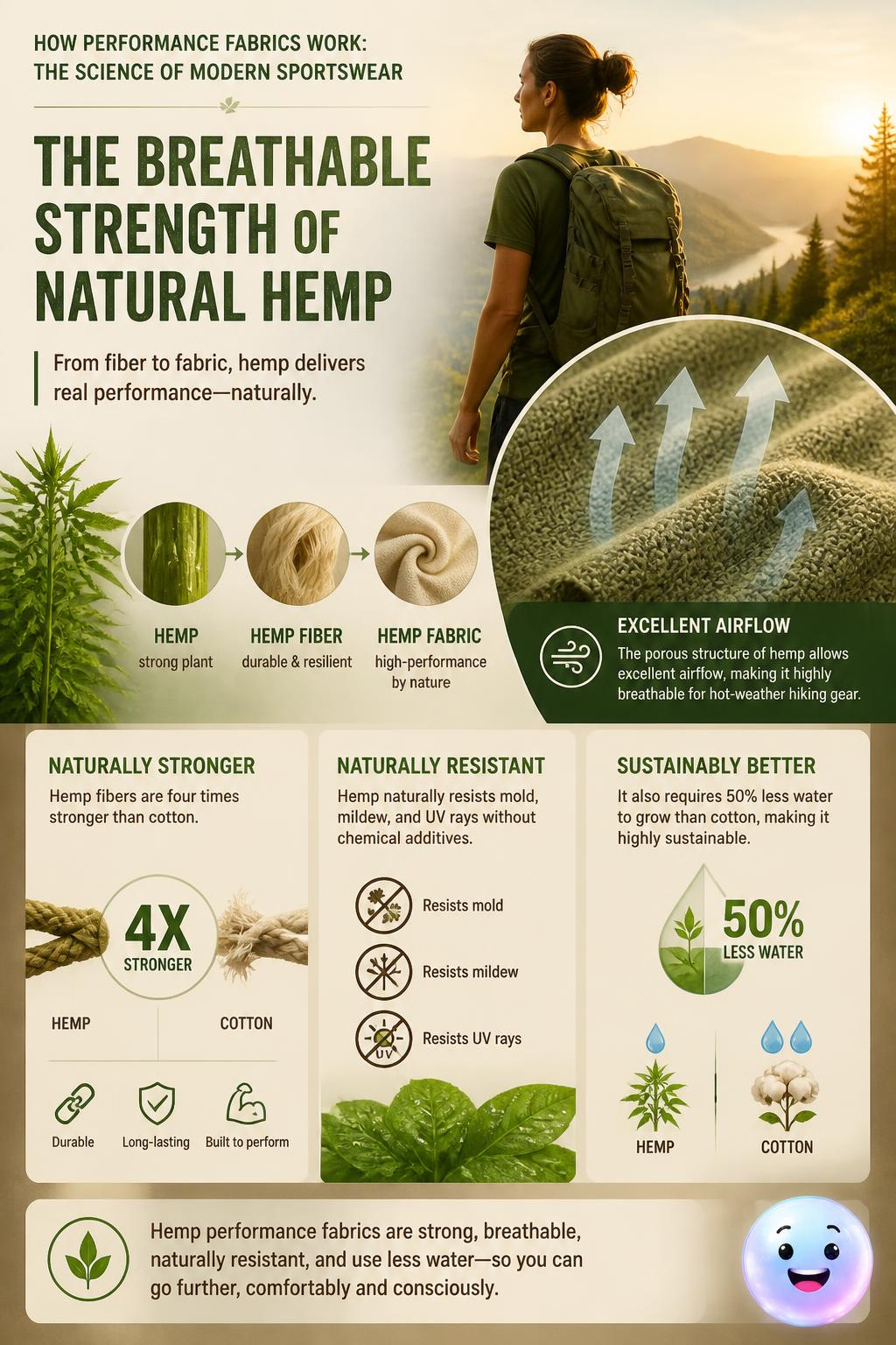 The breathable strength of natural hemp