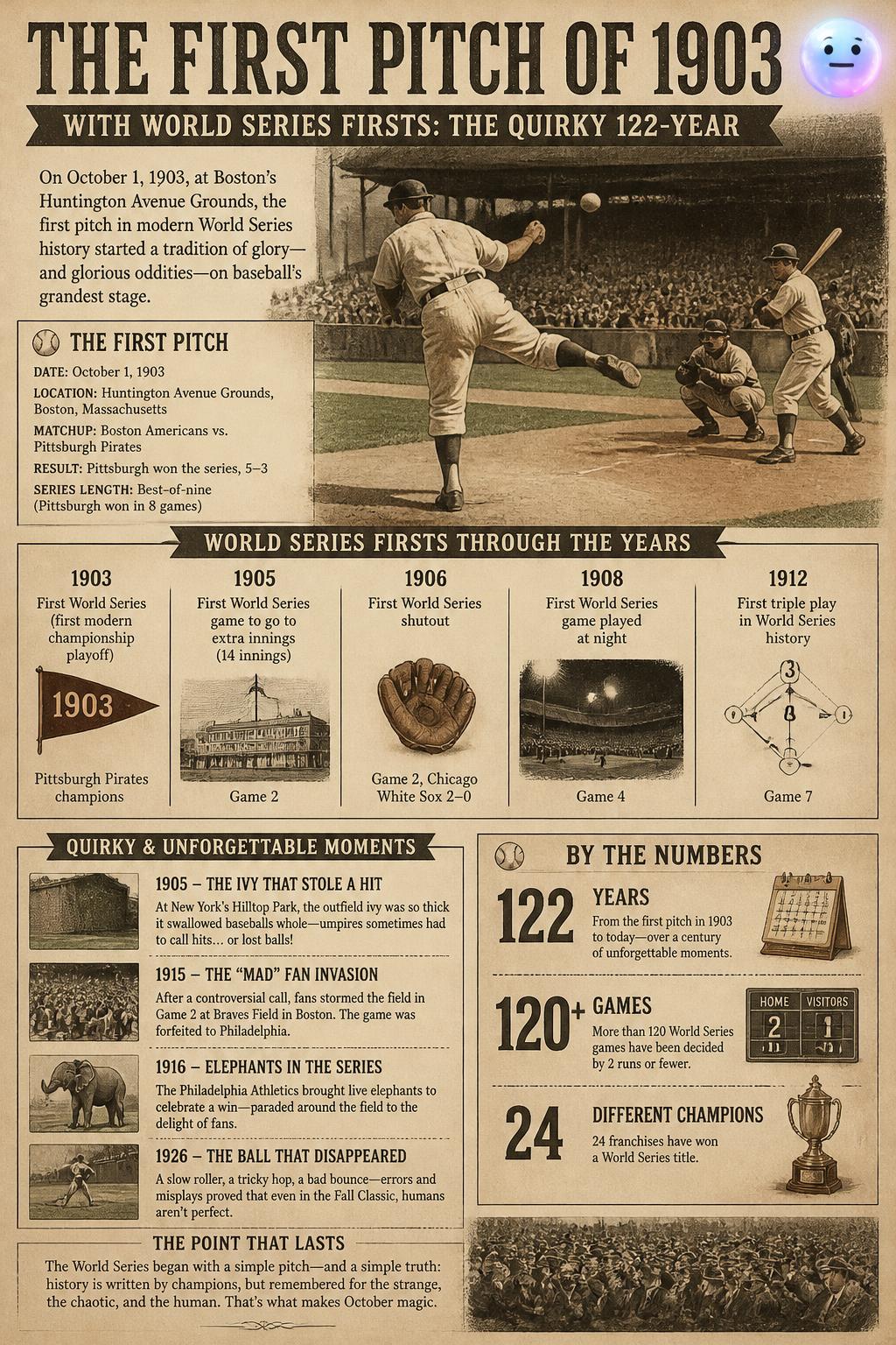 The first pitch of 1903
