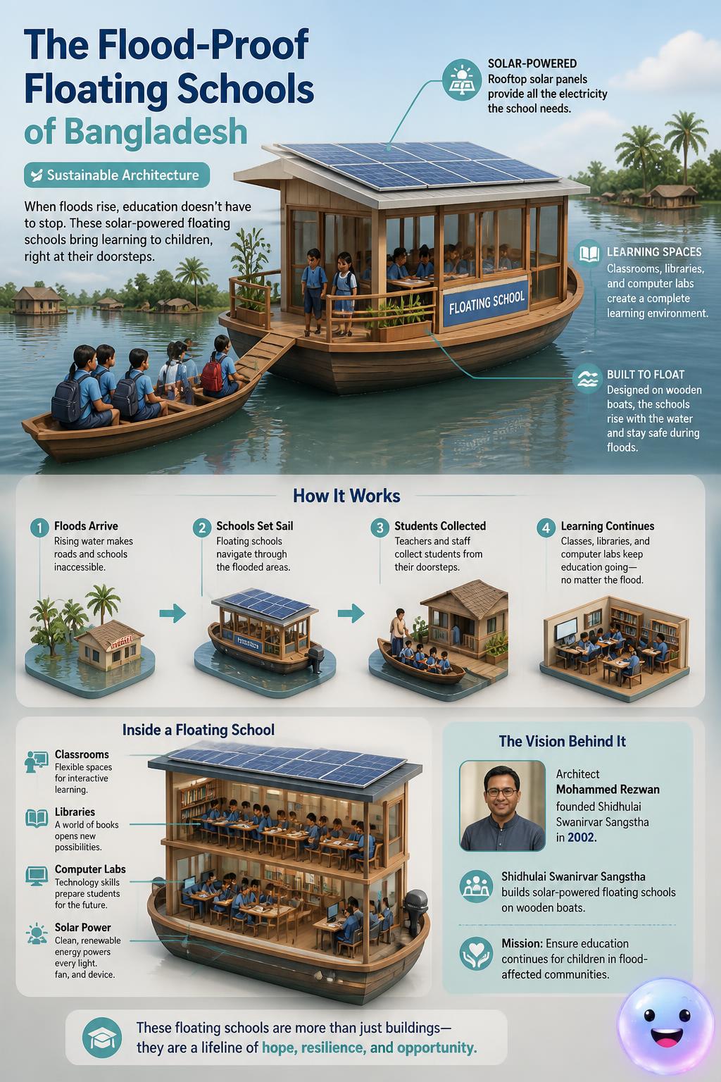 The flood-proof floating schools of Bangladesh